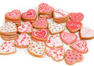 Heart shape icing cookie set