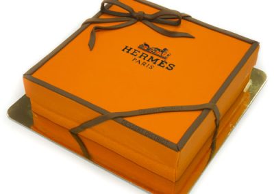 Hermes Orange Box Theme Cake