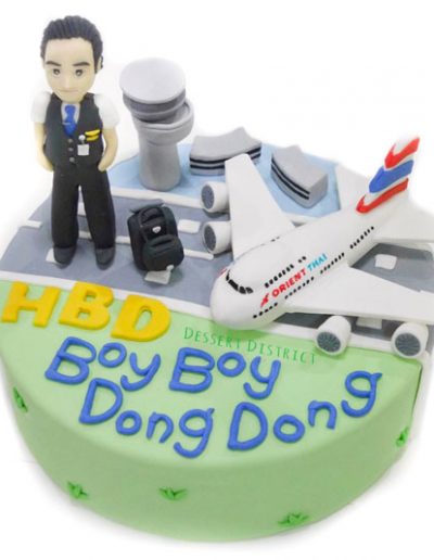 Steward and Orient Thai airplane fondant cake